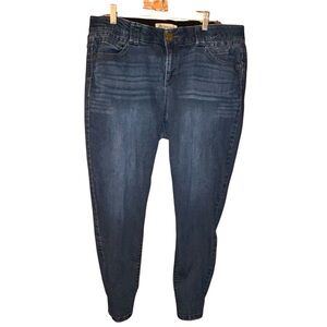 Democracy Ab Technology Slimming Blue Jeans Womens‎ 14W Crop High Rise Stretch